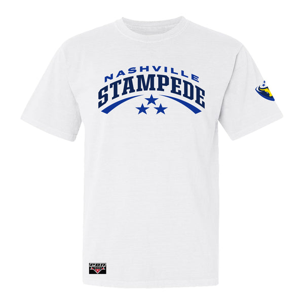 Nashville Stampede Icon T-Shirt in White - Front View