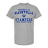 Nashville Stampede Collegiate T-Shirt in Grey - Front View