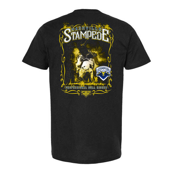 Nashville Stampede 2024 Event T-Shirt in Black - Back View