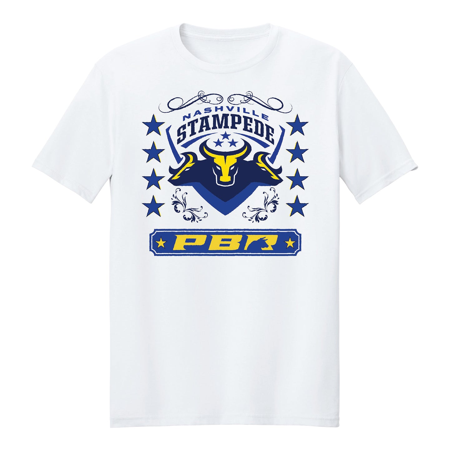 Nashville Stampede Crest T-Shirt - White