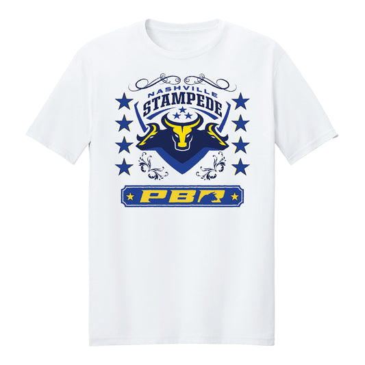 Nashville Stampede Crest T-Shirt - White