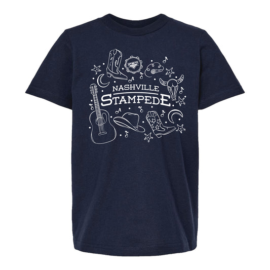 Youth Stampede Icon T-Shirt - Navy