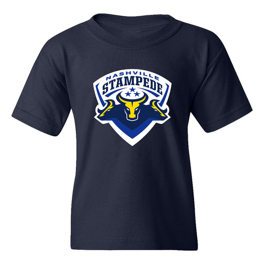 Youth Nashville Stampede Logo T-Shirt - Navy