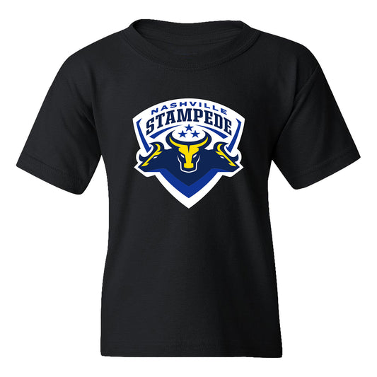 Youth Nashville Stampede Logo T-Shirt - Black