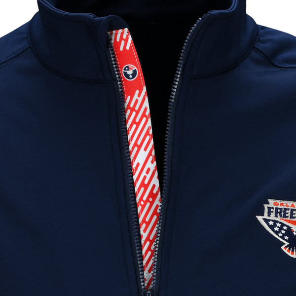 Oklahoma Freedom Performance Quarter-Zip in Navy - Zoomed in View