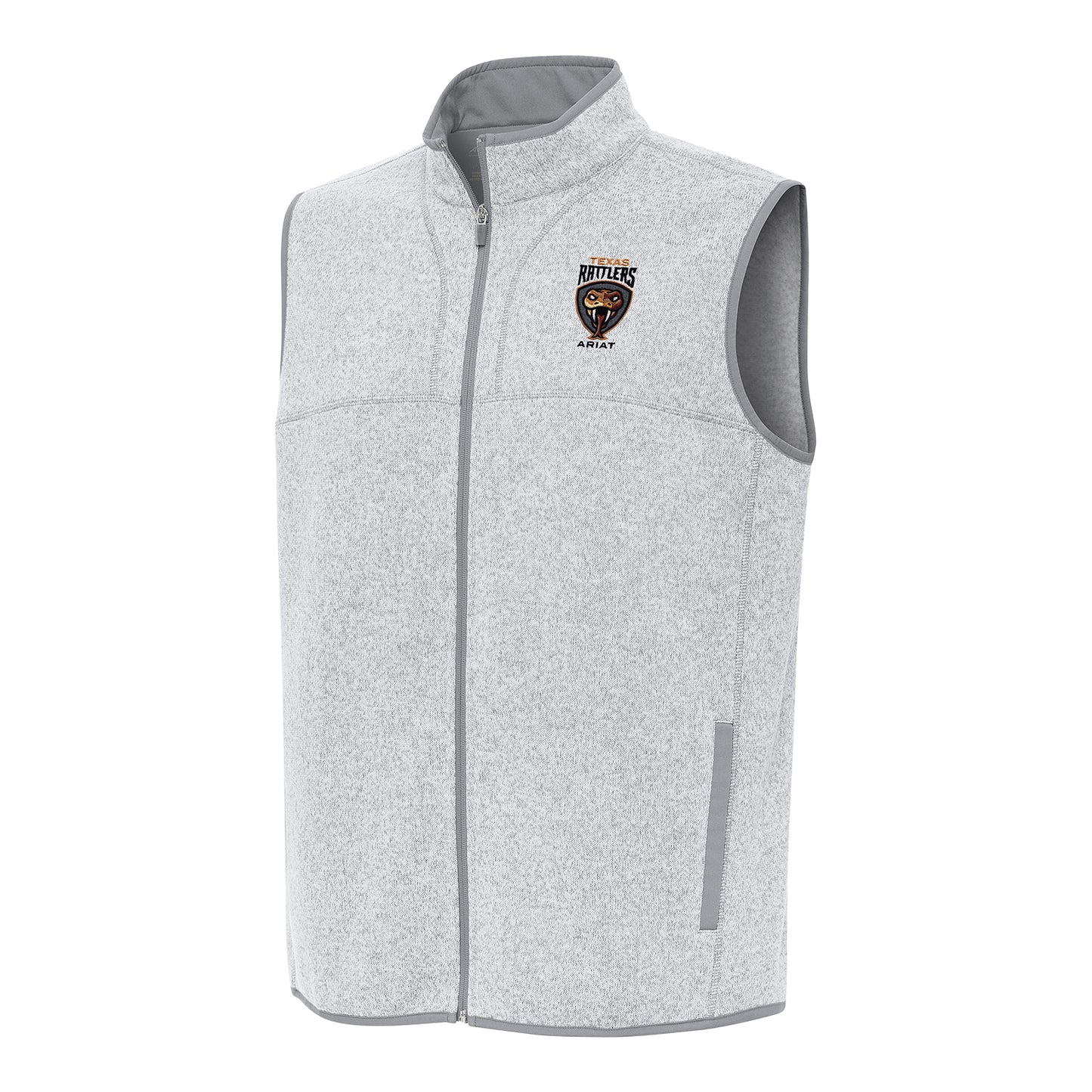 PBR x Antigua Texas Rattlers Fortune Vest - Light Grey Heather