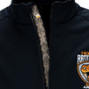 Texas Rattlers Performance Quarter-Zip in Black - Zoomed in View