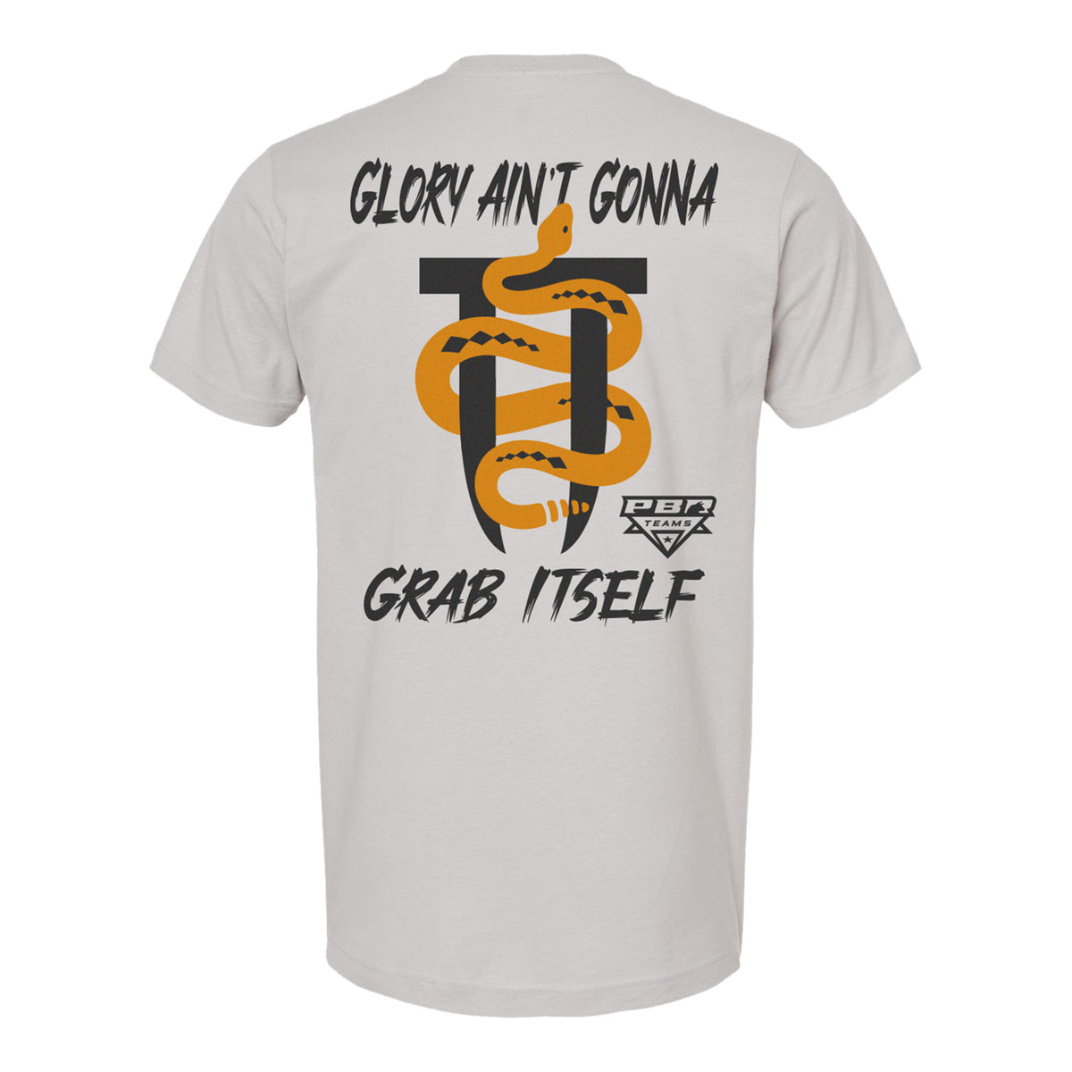 PBR Texas Rattlers Fangs T-Shirt - Silver