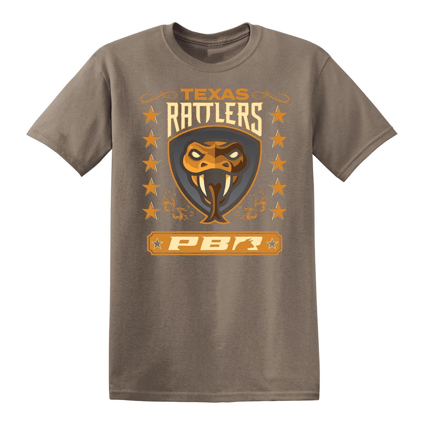 Texas Rattlers Crest T-Shirt - Brown