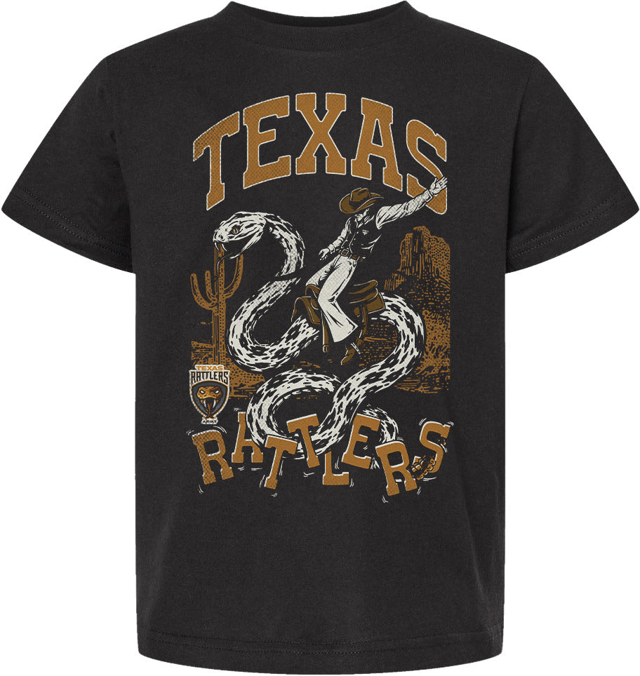PBR Youth Texas Rattlers Wild Ride T-Shirt - Black
