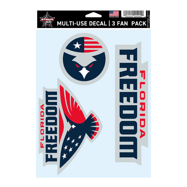 Florida Freedom 3-Pack Decal - Front View