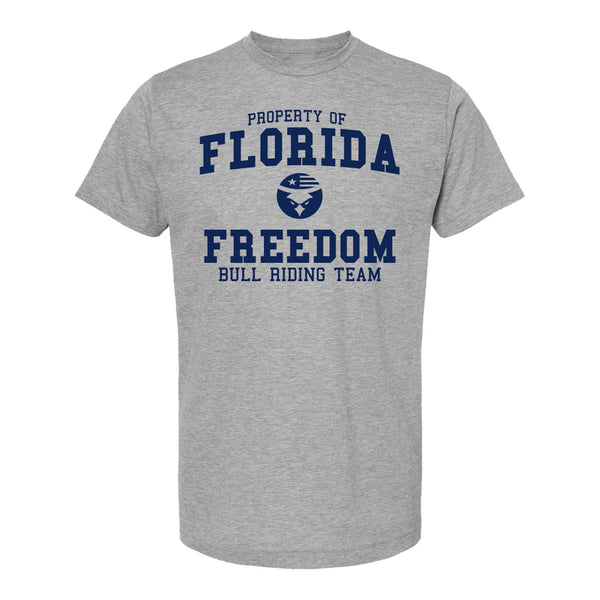 Florida Freedom Collegiate T-Shirt in Grey - Front View