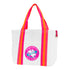 PBR Canvas Front Pocket Tote in Pink, White and Orange - Front View