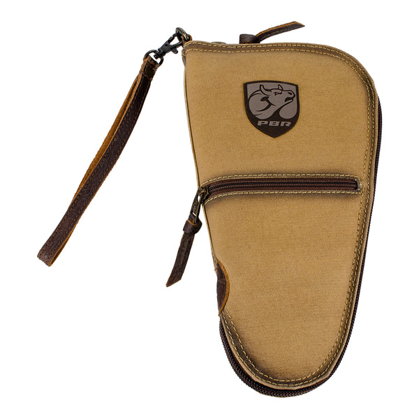 Tan Canvas Pistol Case - Front View