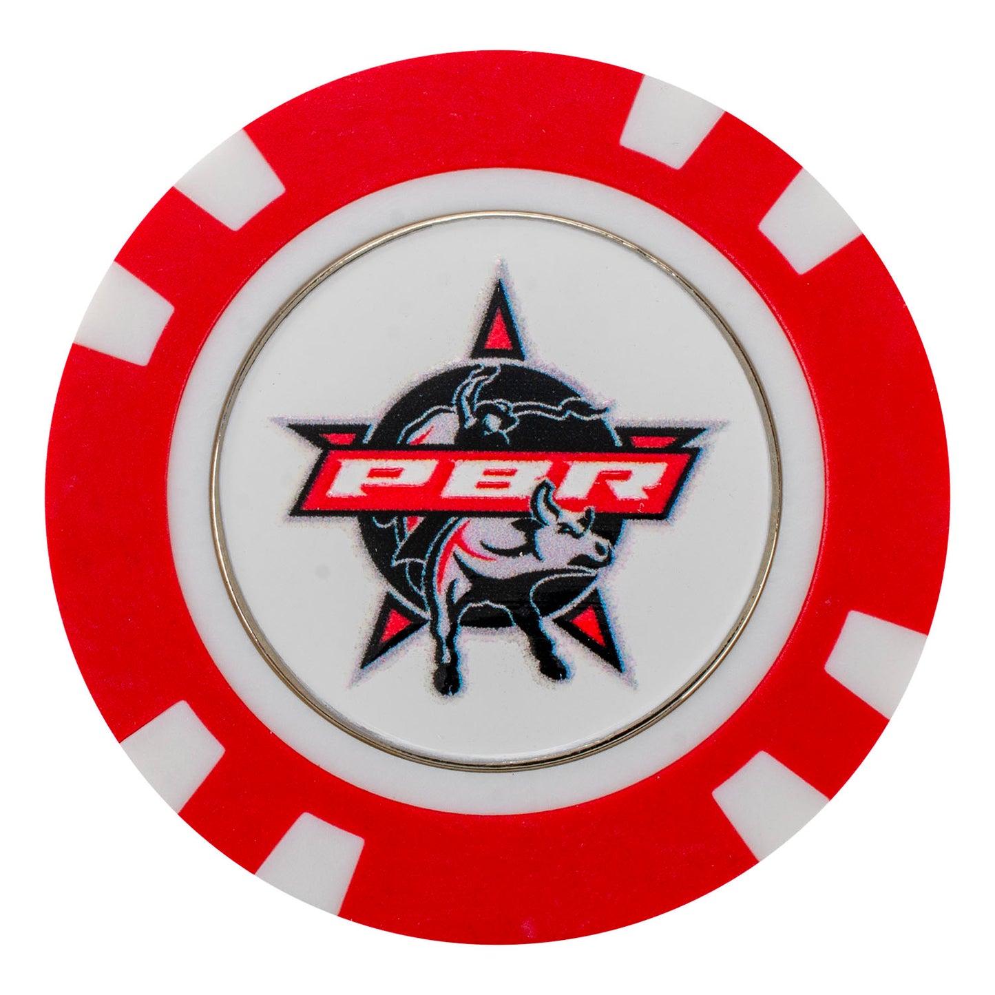 PBR 3-Pack Poker Chip Ball Markers - Zoomed in Front View