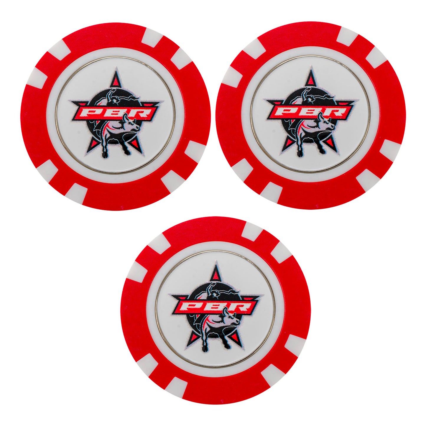 PBR 3-Pack Poker Chip Ball Markers - 3-Pack View