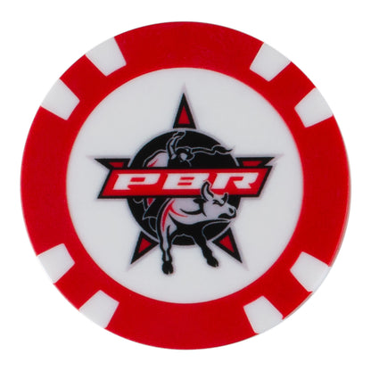 PBR Poker Chip Ball Marker - PBR Logo Front Side