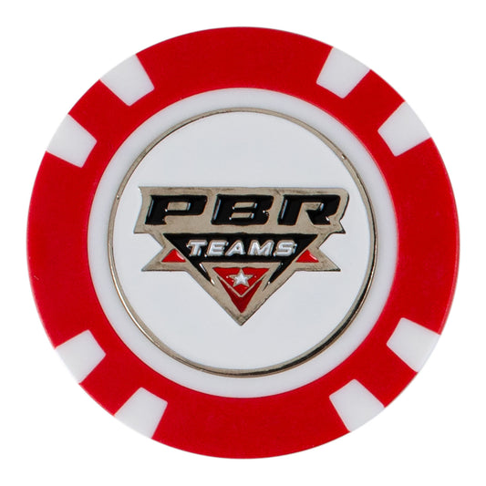 PBR Poker Chip Ball Marker - PBR Teams Logo Front Side