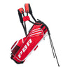 PBR Golf Bag With Stand - Red - Side View, Stand Open
