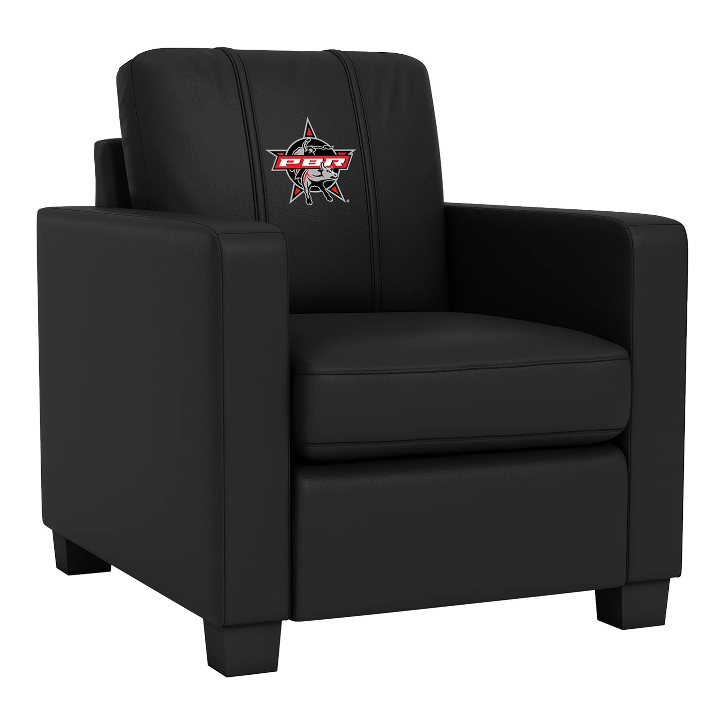 Dyno Stationary Club Chair with PBR Primary Logo - Angled Front Right View