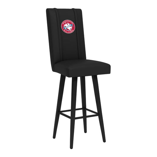 Swivel Barstool with PBR Retro Logo - Angled Front Right View