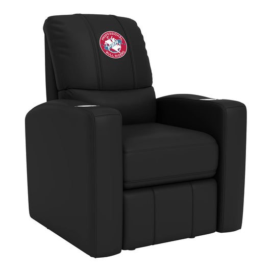 Stealth Recliner with PBR Retro Logo - Angled Front Right View
