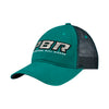 Ladies PBR Glitter Patch Hat in Green - Angled Left Side View