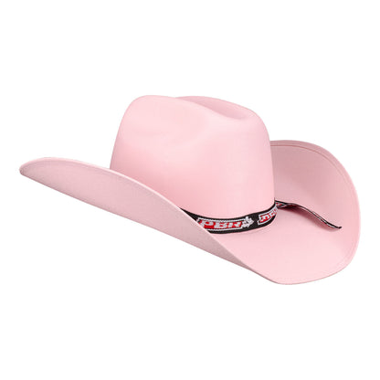 PBR Ladies Pink Cowboy Hat - Angled Right Side View