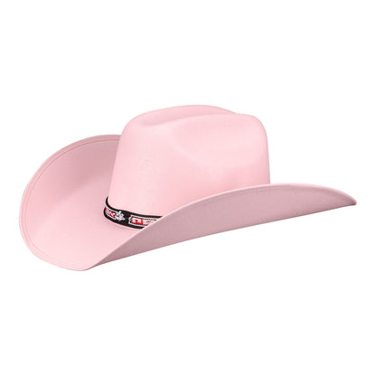 PBR Ladies Pink Cowboy Hat - Angled Left Side View