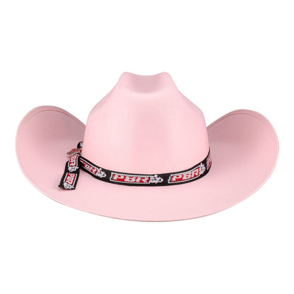 PBR Ladies Pink Cowboy Hat - Back View