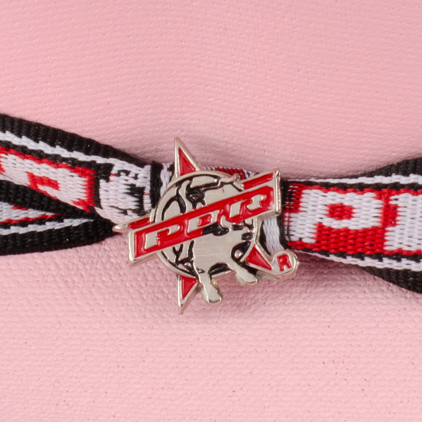 PBR Ladies Pink Cowboy Hat - Zoomed in Logo View