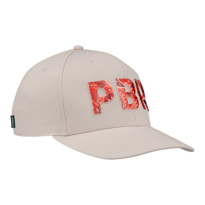 PBR Ladies Red Floral Patch Hat - Khaki