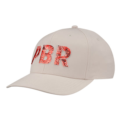PBR Ladies Red Floral Patch Hat - Khaki