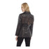 Ladies Studded Fringe Snap Blazer - Back View