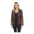 Ladies Cropped Fringe Jacket - Front View on Model