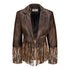 Ladies Cropped Fringe Jacket - Front View