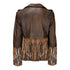 Ladies Cropped Fringe Jacket - Back View