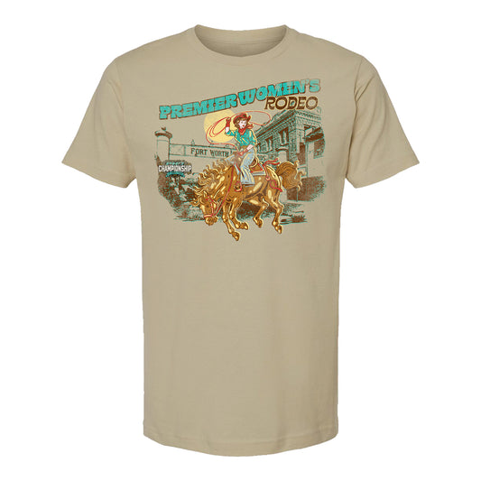 PWR Cowtown Sketch Event T-Shirt - Sand