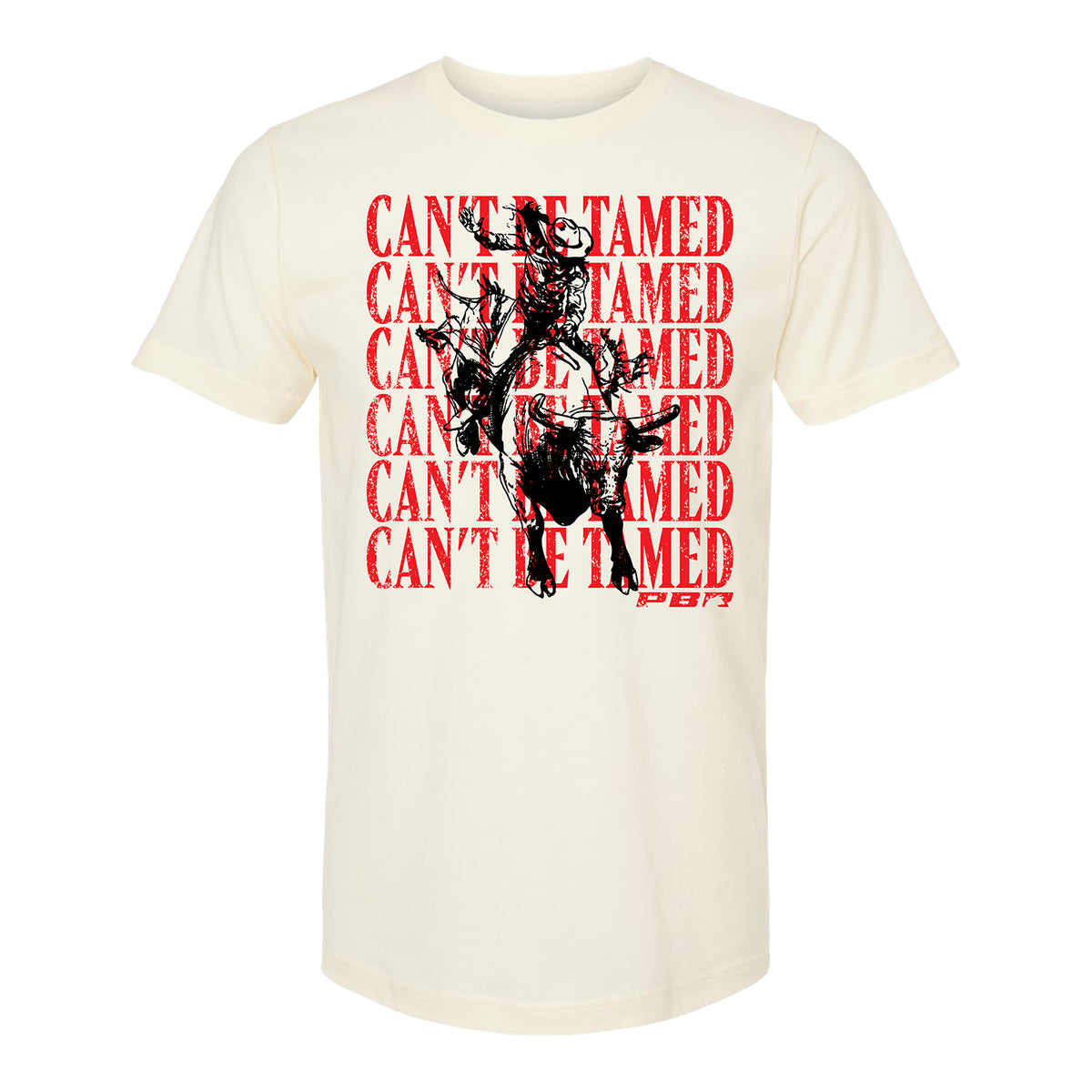 PBR Ladies Can't Be Tamed Repeat T-Shirt - Natural