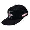 PBR x Mitchell & Ness Black Corduroy Hat - Angled Left Side View