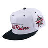 PBR x Mitchell & Ness Script Hat in White - Angled Left Side View