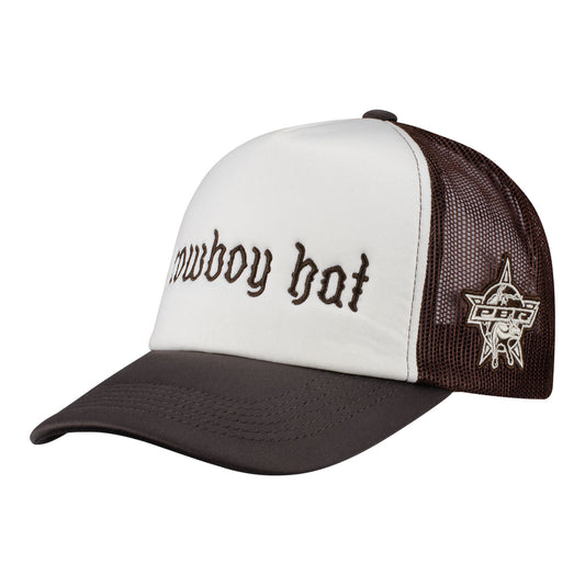 PBR "Cowboy Hat" Foam Trucker Hat - Angled Left Side View