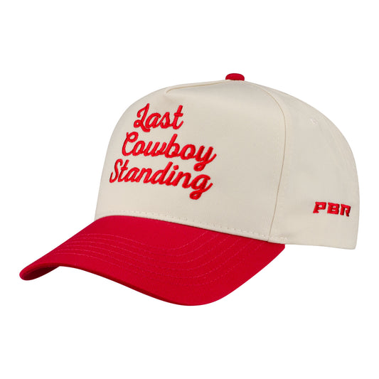 PBR Last Cowboy Standing Hat - Red - Angled Left Side View