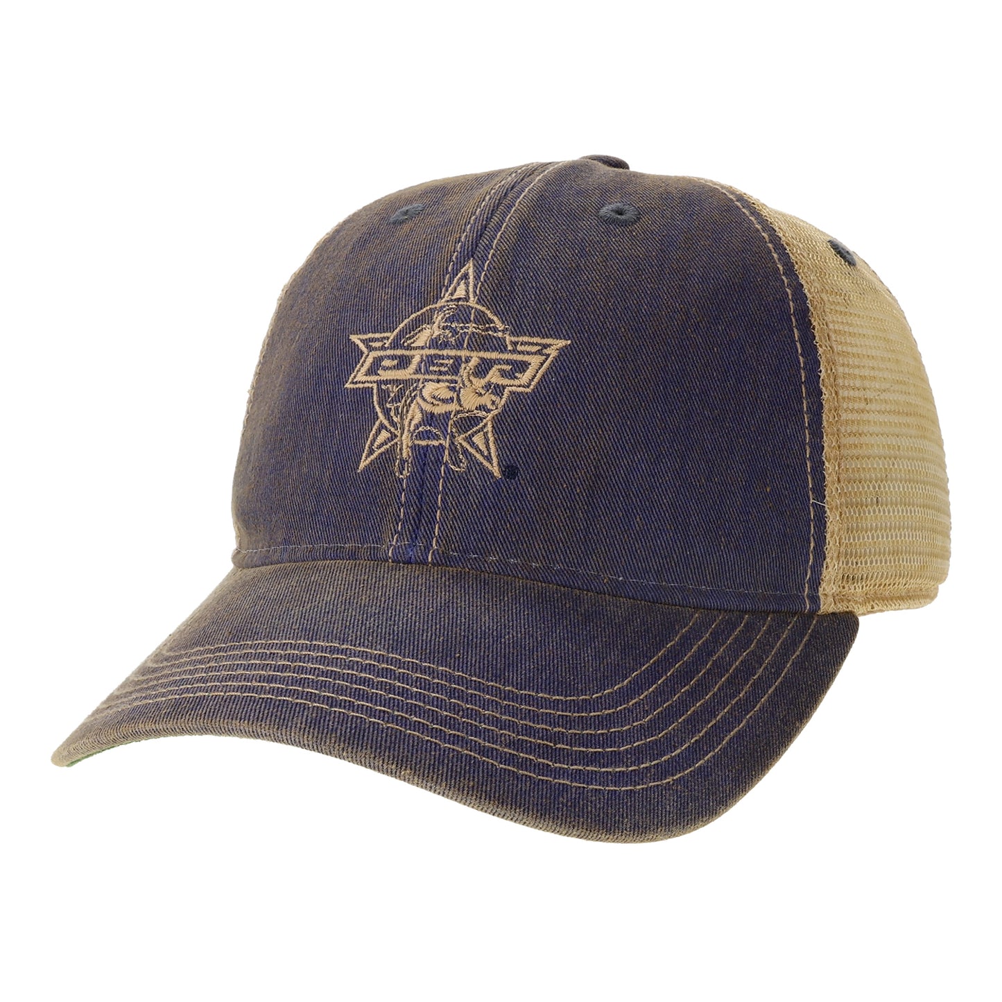 PBR Star Logo Old Favorite Trucker Hat - Washed Blue