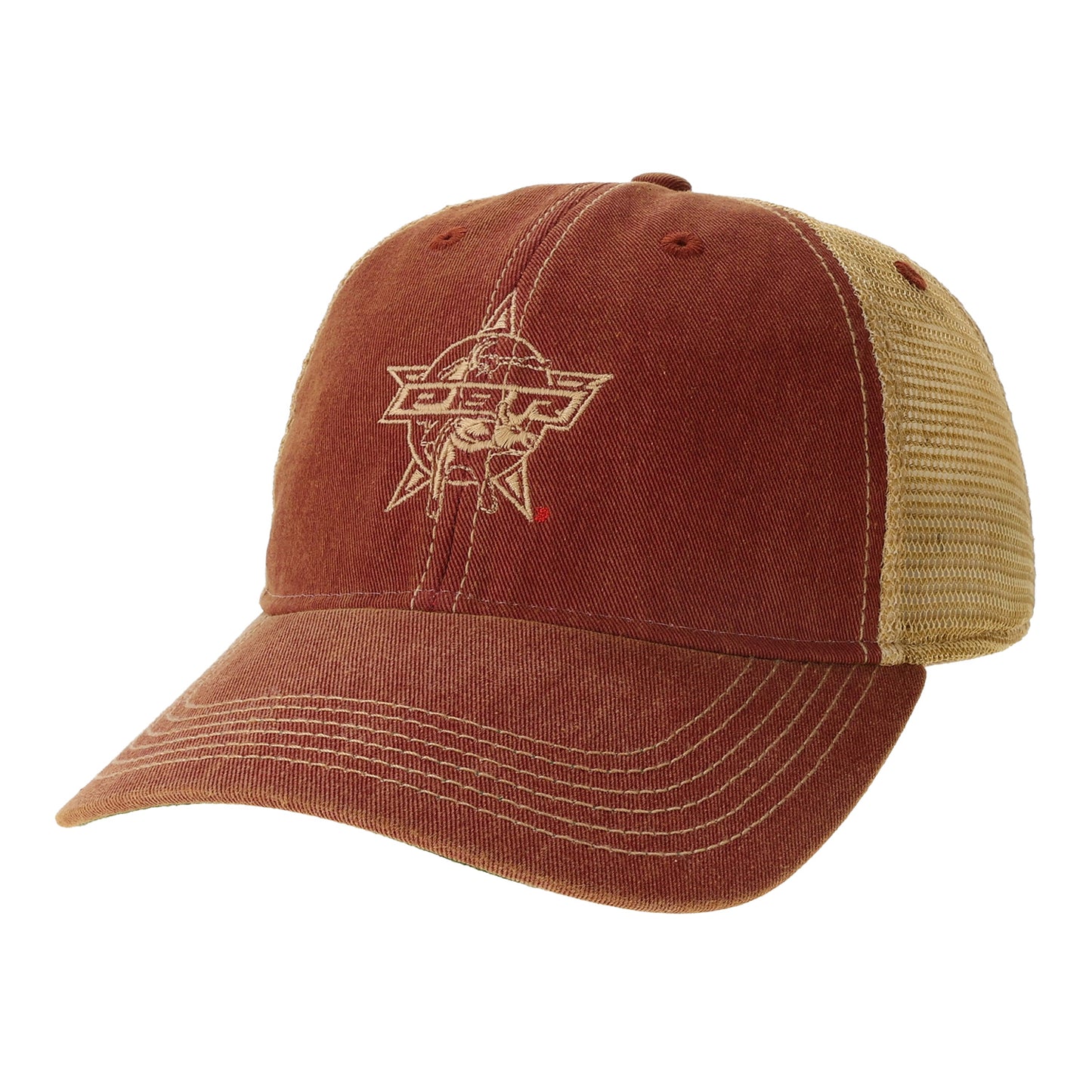 PBR Star Logo Old Favorite Trucker Hat - Washed Red
