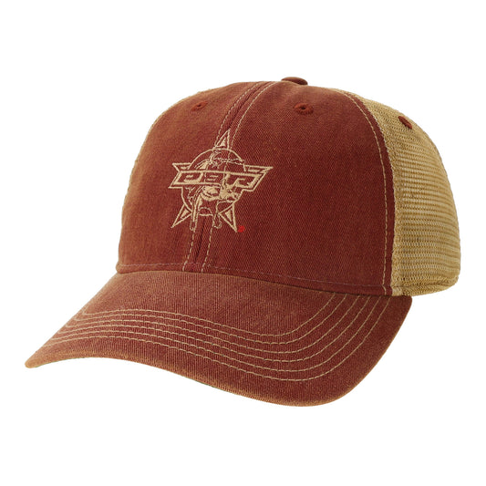 PBR Star Logo Old Favorite Trucker Hat - Washed Red
