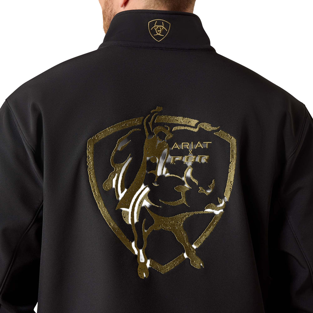 Ariat x PBR Softshell Jacket - Back View Zoomed in Image