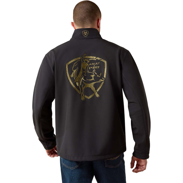 Ariat x PBR Softshell Jacket - Model Zoomed Out Back Side View