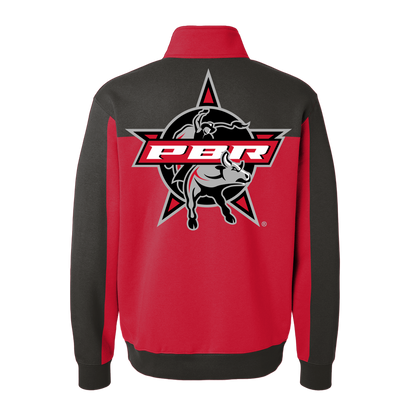 PBR Star Full-Zip Color Block Jacket - Red