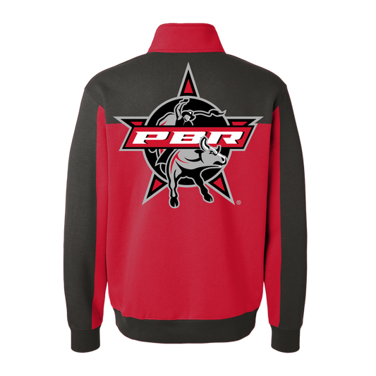 PBR Star Full-Zip Color Block Jacket - Red